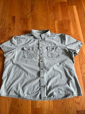 croft & barrow Light Green Short-Sleeve Button-Down Shirt